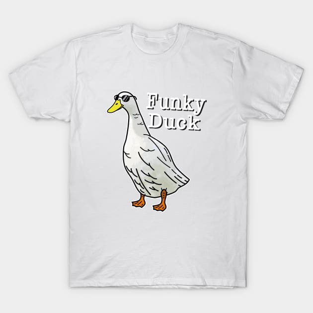 Funky Duck T-Shirt by NateArtDesign